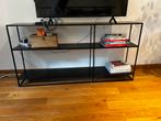 Meuble de TV, buffet, bibliothèque en acier noir MIVA, Maison & Meubles, Enlèvement, Comme neuf