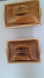 Potten met deksel vintage (terrine of paté...), Ophalen, Zo goed als nieuw