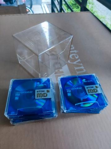 Set van 10 MiniDiscs TDK 74 min + grote opbergdoos beschikbaar voor biedingen