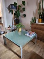 Glazen salontafel, Ophalen, Gebruikt, 50 tot 100 cm, Design
