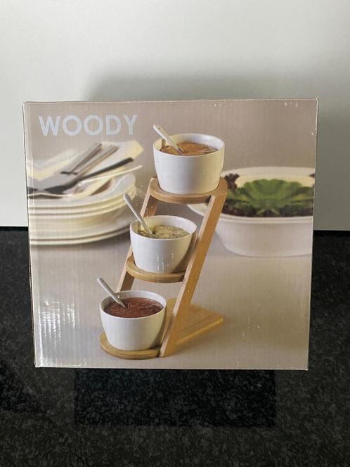 Woody aperitiefset NIEUW, Huis en Inrichting, Keuken | Servies, Nieuw, Overige typen, Ophalen of Verzenden
