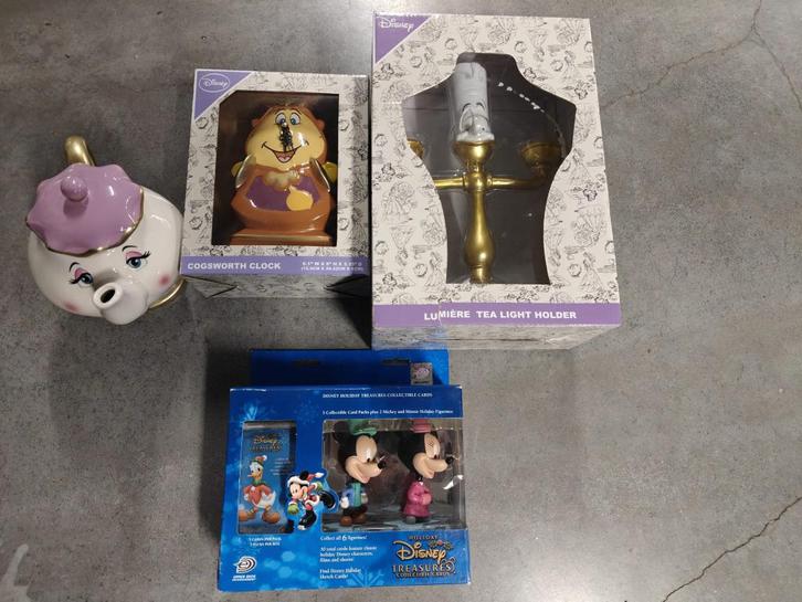 Groot Disney  Lot! Belle en het Beest & Mickey Mouse (nieuw), Verzamelen, Disney, Zo goed als nieuw, Servies, Mickey Mouse, Ophalen of Verzenden