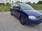 VW TOURAN 1.9 TDi TREKHAAK 👍 7 ZITPLAATSEN ✅ AIRCO AUTO. ❄️, Auto's, Voorwielaandrijving, 4 cilinders, Blauw, Parkeersensor