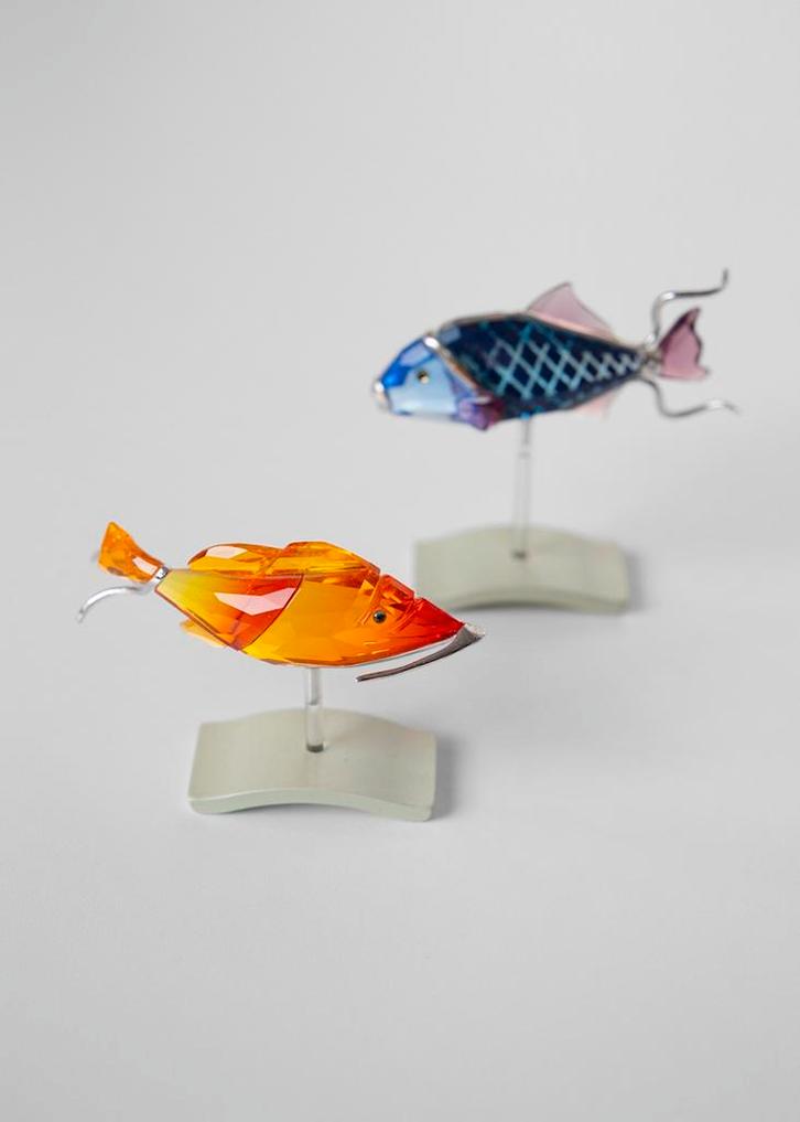 Swarovski "Crotone" vis in kristalglas, Verzamelen, Dierenverzamelingen, Zo goed als nieuw, Beeldje of Figuurtje, Overige soorten