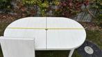 Witte tuintafel 160-208cm, Tuin en Terras, Ophalen, Gebruikt