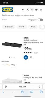 Ikea malm bedlades zwartbruin 4 stuks, Huis en Inrichting, Kasten | Ladekasten, Ophalen, Zo goed als nieuw