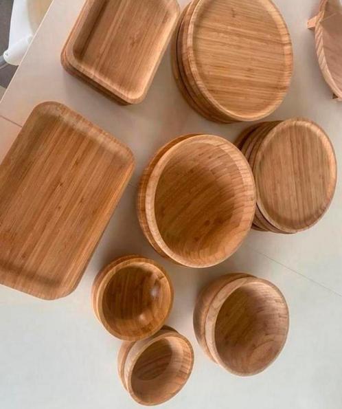 BAMBOE serveerschalen, Huis en Inrichting, Keuken | Servies, Zo goed als nieuw, Kom(men), Ophalen