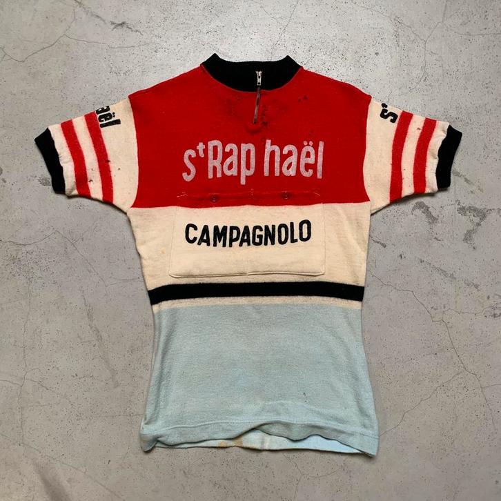St. Raphaël-Campagnolo 1963 koerstrui wielertrui, Fietsen en Brommers, Fietsaccessoires | Fietskleding, Zo goed als nieuw, Overige maten