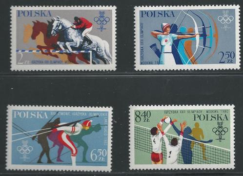 Pologne Jeux Olympiques 1980 Neufs** 2491-2494, Postzegels en Munten, Postzegels | Thematische zegels, Postfris, Sport, Ophalen of Verzenden