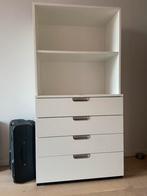 Bureau kast wit met ladeblok en boekenrek, Ophalen, Zo goed als nieuw