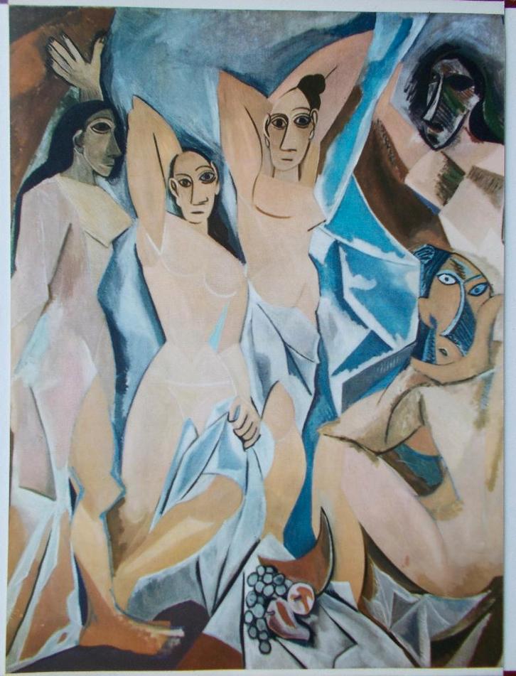 Poster 23 x 30 cm "Les Demoiselles d'Avignon" Pablo Picasso, Antiek en Kunst, Kunst | Schilderijen | Klassiek, Verzenden