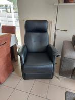 Lederen relaxzetel,zwart, Huis en Inrichting, Ophalen, Zo goed als nieuw, Leer