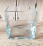 Vase carré en verre très épais, Enlèvement, Utilisé, Verre