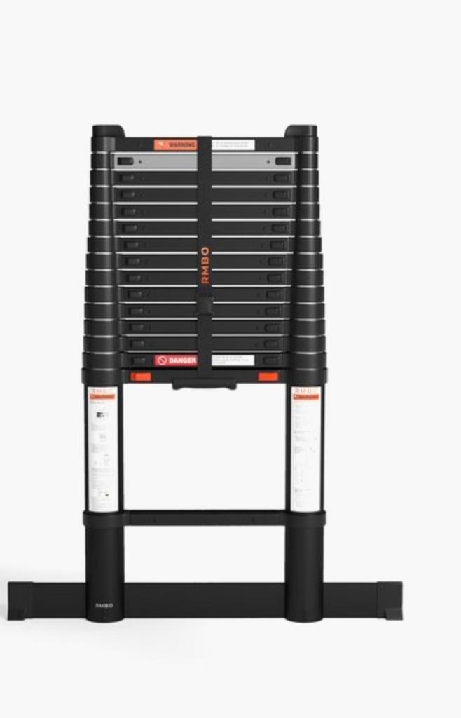 Telescopische ladder – 4,70 m - Compact & stevig, Doe-het-zelf en Bouw, Ladders en Trappen, Ladder, Ophalen