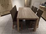 eetplaats tafel  met 6 stoelen,, Huis en Inrichting, Tafels | Eettafels, Ophalen, Gebruikt, 50 tot 100 cm, Vijf personen of meer