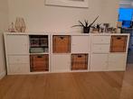Armoire Ikea Kalax blanche 3x avec paniers - d'occasion, Avec tiroir(s), 25 à 50 cm, Enlèvement, Utilisé