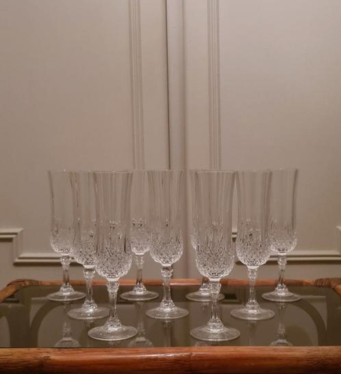SET VAN 9 GLAZEN - CRISTAL D'ARQUES, Verzamelen, Glas en Drinkglazen, Gebruikt, Ophalen