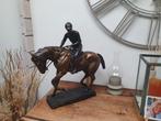 Jockey te paard, Antiek en Kunst, Ophalen, Brons