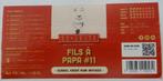 Bieretiket Fils à Papa #11 Brouwerij De Leite (10n8), Verzenden, Gebruikt
