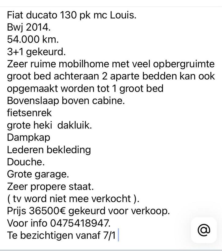 Fiat mc louis, Caravans en Kamperen, Caravans, Ophalen