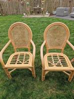 4 Rieten zetels, Tuin en Terras, Ophalen, Gebruikt