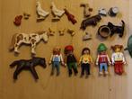 Playmobil 5 kinderen, 15 dieren, een hok, een kruiwagen..., Kinderen en Baby's, Ophalen of Verzenden, Zo goed als nieuw