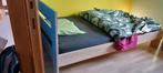 Zeer mooi bed met matras en bureau, Huis en Inrichting, Ophalen, Eenpersoons, Bruin, 210 cm
