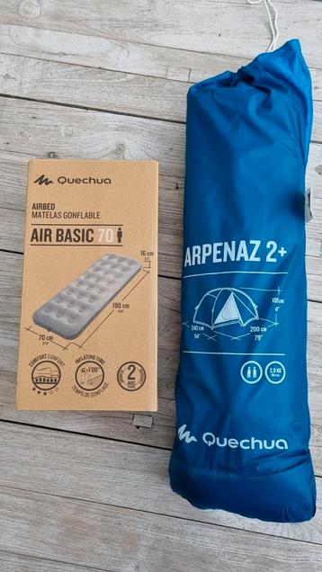 Arpenaz 2+ tent en Air Basic luchtmatras beschikbaar voor biedingen