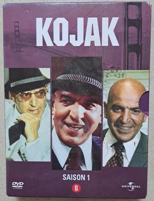 box 6 DVD Kojak saison 1 (angl,franç,esp,allem + st neerl), Cd's en Dvd's, Dvd's | Tv en Series, Verzenden