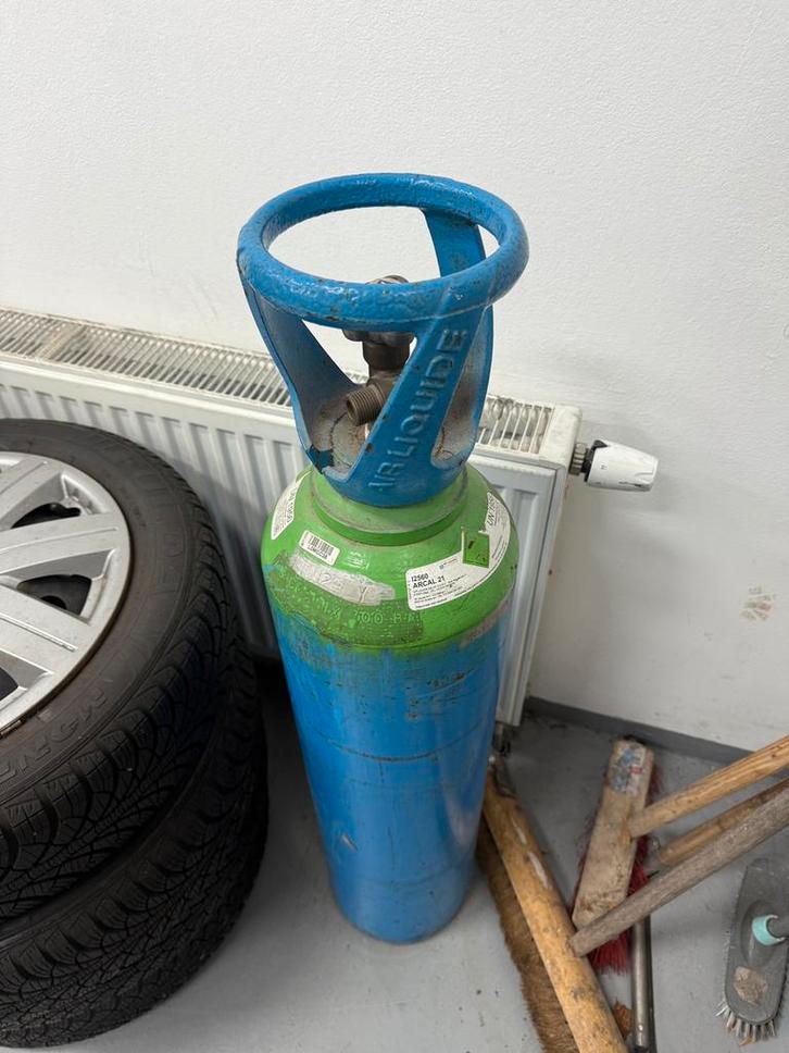 Gasfles voor migmag. Helemaal vol!, Doe-het-zelf en Bouw, Gereedschap | Lasapparaten, Zo goed als nieuw, Ophalen