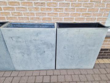 polyester bloembakken 2 stuks, Enlèvement, Utilisé