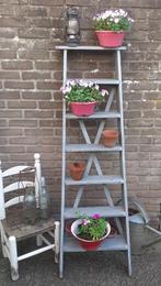 Vintage houten brocante schilders trapje jaren 60/70, Ophalen