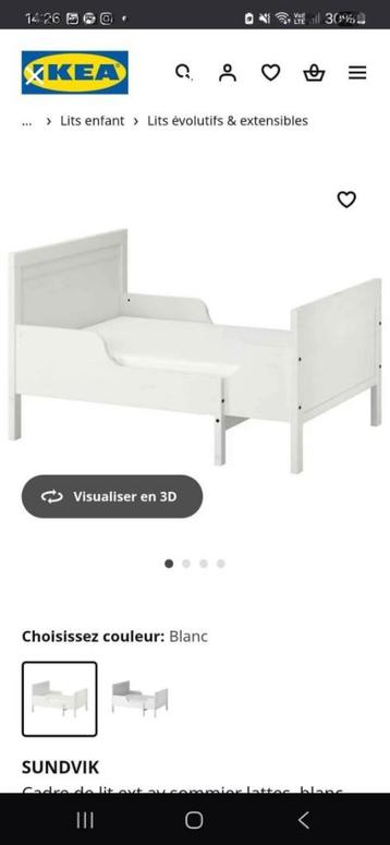 Evoluerende en uitschuifbare bedden van IKEA beschikbaar voor biedingen