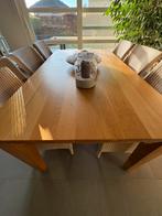 Eettafel en salontafel set massief eik zelfde kleur, Huis en Inrichting, Ophalen, Zo goed als nieuw