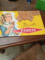 Reclame bord parein biscuit carton met zegel, Verzamelen, Ophalen