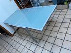 Tafel met glas, Tuin en Terras, Tuintafels, Ophalen, Gebruikt, Rechthoekig