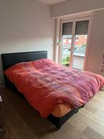 Boxspring 160x200, Huis en Inrichting, Slaapkamer | Boxsprings, Ophalen, Gebruikt, Zwart, Tweepersoons