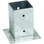 4 pieds de poteau en acier galvanisé 9x9, Jardin & Terrasse, Enlèvement, Comme neuf, Poteaux