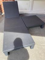 Tuinzetel ligbed met tafel, Wickerlook, Ophalen
