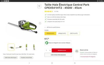 Taille haie électrique 450 watts neuf beschikbaar voor biedingen