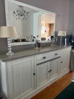 Eiken dressoir + spiegel, Huis en Inrichting, Kasten | Dressoirs, Ophalen, Gebruikt, Eikenhout, 200 cm of meer
