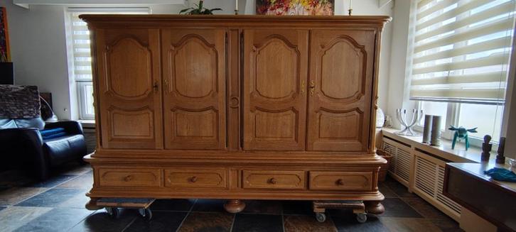 kast, massief eikenhout, degelijke kwaliteit, Huis en Inrichting, Kasten | Kleerkasten, Zo goed als nieuw, 150 tot 200 cm, 200 cm of meer