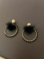 Oorbellen zwart en goud, Bijoux, Sacs & Beauté, Boucles d'oreilles, Enlèvement ou Envoi, Comme neuf, Noir, Or