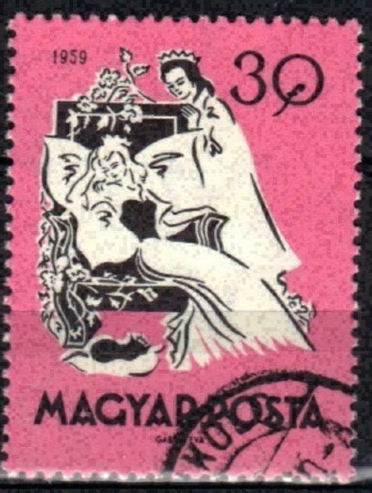Hongarije 1959 - Yvert 1328 - Fabels (ST), Postzegels en Munten, Postzegels | Europa | Hongarije, Gestempeld, Verzenden
