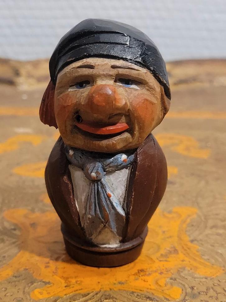 Buste Anri , ancien bouchon en bois sculpté, Antiquités & Art, Art | Sculptures & Bois, Enlèvement ou Envoi