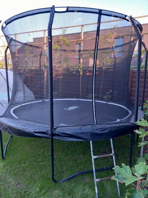 Salta trampoline premium black 3,66m met net & ladder, Enfants & Bébés, Jouets | Extérieur | Trampolines, Utilisé, Enlèvement