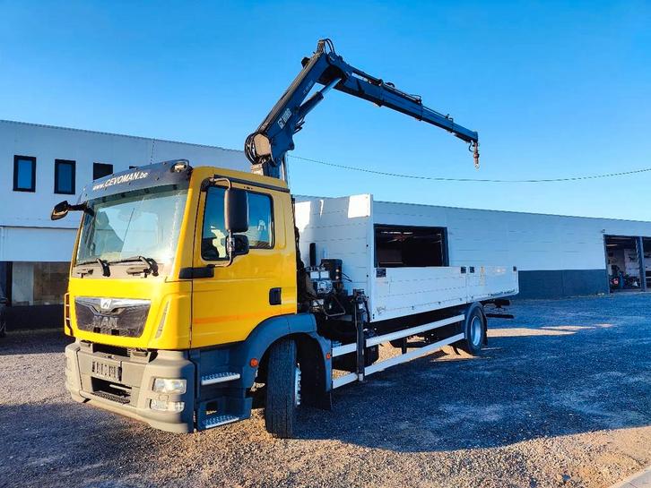 MAN TGM 18.250 Open box + HIAB 166-3 (bj 2014), Auto's, Vrachtwagens, Bedrijf, Te koop, MAN, Diesel, Euro 6, Automaat, Overige kleuren