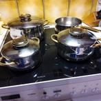 4 delig pottenset te koop BRINOX DEMEYERE, Huis en Inrichting, Keuken | Potten en Pannen, Ophalen, Zo goed als nieuw