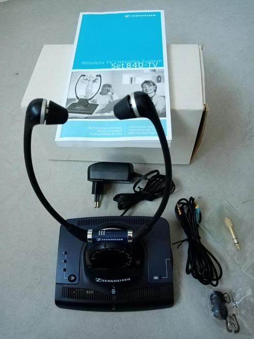 Sennheiser 840 TV-set, HF-stereohoofdtelefoon met volumerege, Audio, Tv en Foto, Hoofdtelefoons, Gebruikt, Sennheiser, Draadloos