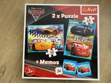 Puzzel Disney Cars 3 - 2 puzzels+24 kaartjes beschikbaar voor biedingen